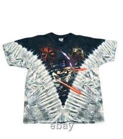 Vintage 1999 Star Wars Phantom Menace Liquid Blue Shirt Size XL Episode 1