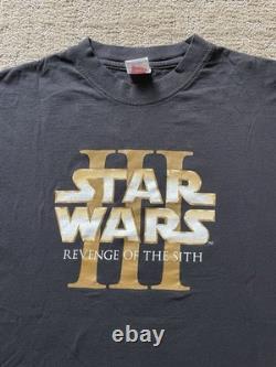Vintage 2005 Star Wars Episode 3 Revenge Of The Sith DVD Promo T-shirt Size L