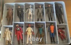 Vintage 24 Star Wars Figures & Kenner 1977 Carrying Case READ DESCRIPTION