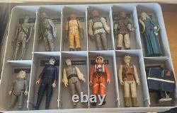 Vintage 24 Star Wars Figures & Kenner 1977 Carrying Case READ DESCRIPTION