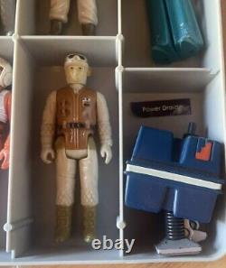 Vintage 24 Star Wars Figures & Kenner 1977 Carrying Case READ DESCRIPTION