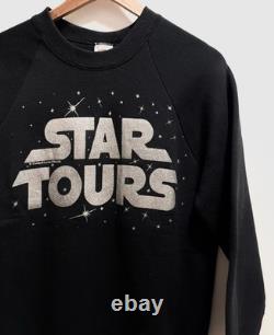 Vintage 80s Star Wars Star Tours Disney & Lucas Films Promo Ride Crewneck Med