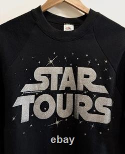Vintage 80s Star Wars Star Tours Disney & Lucas Films Promo Ride Crewneck Med