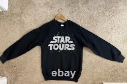 Vintage 80s Star Wars Star Tours Disney & Lucas Films Promo Ride Crewneck Med