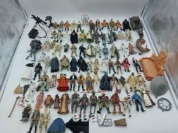 Vintage 90s Era Star Wars Mixed Lot of 79 Action Figures Loose and Parts