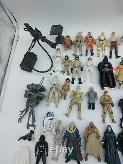 Vintage 90s Era Star Wars Mixed Lot of 79 Action Figures Loose and Parts