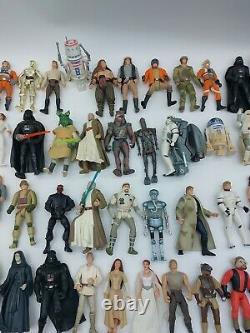 Vintage 90s Era Star Wars Mixed Lot of 79 Action Figures Loose and Parts