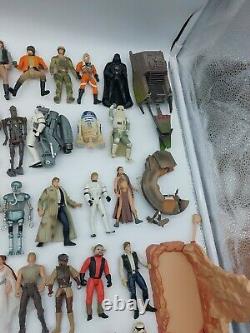 Vintage 90s Era Star Wars Mixed Lot of 79 Action Figures Loose and Parts