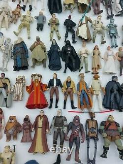 Vintage 90s Era Star Wars Mixed Lot of 79 Action Figures Loose and Parts