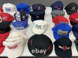 Vintage 90s Hat Lot (67) Trucker, Star Wars, Movie Promo, Sports, Steve Austin