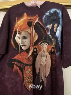 Vintage 90s Liquid Blue Star Wars Queen Amidala T-Shirt XL NWT