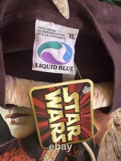 Vintage 90s Liquid Blue Star Wars Queen Amidala T-Shirt XL NWT