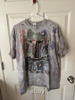 Vintage 90s Myth Magic Air Space Star Wars Boba Fett Mandalorian T Shirt XXL