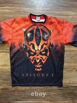 Vintage 90s Star Wars Episode 1 Darth Maul Tie Dye Graphic Jersey Medium AOP