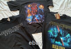 Vintage 90s Star Wars Episode 1 Tshirt Lot Phantom Menace Darth Maul Lee