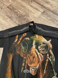 Vintage 90s Star Wars Episode I Sebulba Character Black T Shirt Size Large