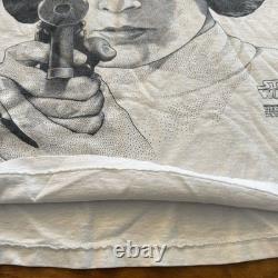 Vintage 90s Star Wars Princess Leia Stipple Art Print T-Shirt Men's L
