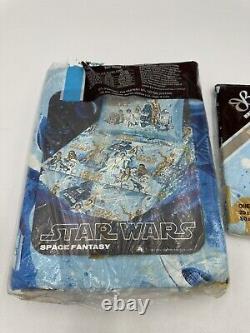 Vintage Bibb Star Wars Twin Bedsheet Set 1977 Flat, Fitted, Pilowcase NEW