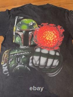 Vintage Boba Fett Star Wars T-Shirt Size Mens Large 1996 90s Lucasfilm