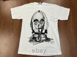 Vintage C-3po Star Wars Big Face Stipple Art T Shirt XL Tee 1995 Nos Deadstock