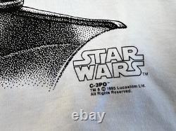 Vintage C-3po Star Wars Big Face Stipple Art T Shirt XL Tee 1995 Nos Deadstock