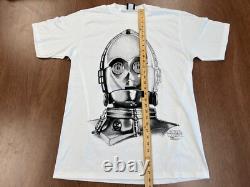 Vintage C-3po Star Wars Big Face Stipple Art T Shirt XL Tee 1995 Nos Deadstock