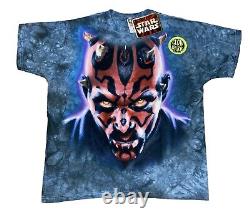 Vintage DSWT Star Wars Darth Maul Glow In The Dark AOP Tye Dye Shirt