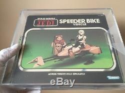 Vintage Kenner 1983 Star Wars ROTJ Boxed Speeder Bike AFA 80+ NM