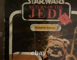Vintage Kenner 1983 Star Wars ROTJ Wicket W. Warwick, 77 Back, NIB