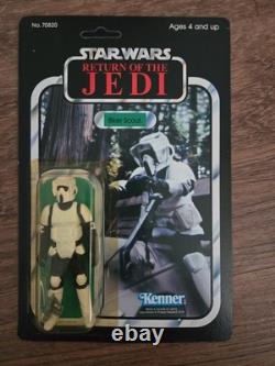 Vintage Kenner 1983 Star Wars Retuen of the Jedi ROTJ 77 Back Biker Scout MOC