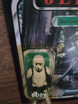Vintage Kenner 1983 Star Wars Retuen of the Jedi ROTJ 77 Back Biker Scout MOC