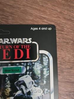 Vintage Kenner 1983 Star Wars Retuen of the Jedi ROTJ 77 Back Biker Scout MOC