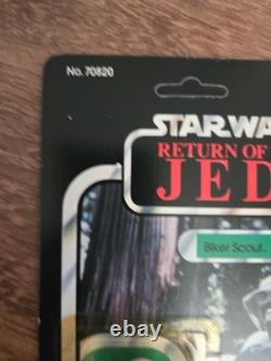 Vintage Kenner 1983 Star Wars Retuen of the Jedi ROTJ 77 Back Biker Scout MOC