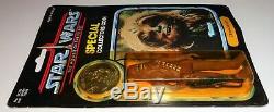Vintage Kenner STAR WARS Power of the Force Chewbacca MOC with Coin & Case 1985