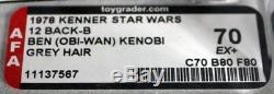 Vintage Kenner Star Wars 12 Back-B Ben (Obi-Wan) Kenobi (Grey Hair) // AFA 70 EX
