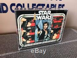 Vintage Kenner Star Wars 1978 Laser Pistol Han Solo's Blaster-MIB Acrylic Case