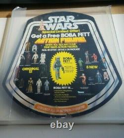 Vintage Kenner Star Wars 1979 Get A Free Boba Fett Bell Store Display AFA 60