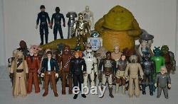 Vintage Kenner Star Wars 1983 ROTJ Jabba The Hutt lot 30 loose figures R2D2 C3P0