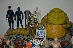 Vintage Kenner Star Wars 1983 ROTJ Jabba The Hutt lot 30 loose figures R2D2 C3P0