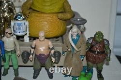 Vintage Kenner Star Wars 1983 ROTJ Jabba The Hutt lot 30 loose figures R2D2 C3P0