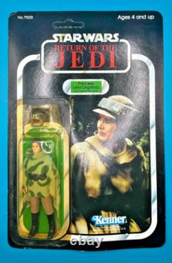 Vintage Kenner Star Wars 1983 ROTJ Leia poncho Endor 79 Back unpunched