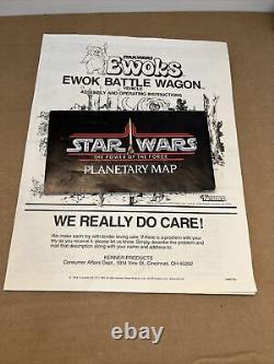 Vintage Kenner Star Wars 1984 POTF Ewok Battle Wagon Almost COMPLETE Map Manual
