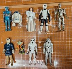 Vintage Kenner Star Wars 9 Figure Lot Leia R2-D2 Yoda C-3PO Stormtrooper