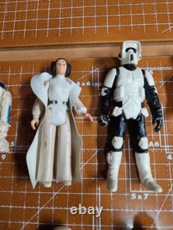 Vintage Kenner Star Wars 9 Figure Lot Leia R2-D2 Yoda C-3PO Stormtrooper