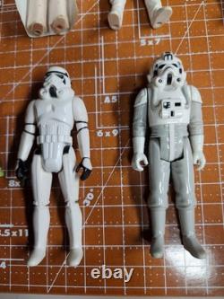 Vintage Kenner Star Wars 9 Figure Lot Leia R2-D2 Yoda C-3PO Stormtrooper