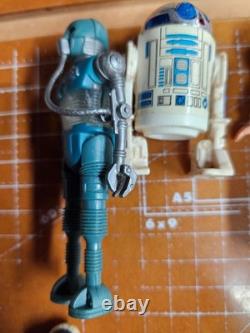 Vintage Kenner Star Wars 9 Figure Lot Leia R2-D2 Yoda C-3PO Stormtrooper