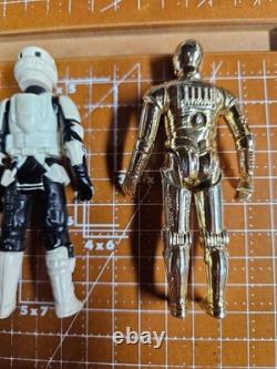 Vintage Kenner Star Wars 9 Figure Lot Leia R2-D2 Yoda C-3PO Stormtrooper