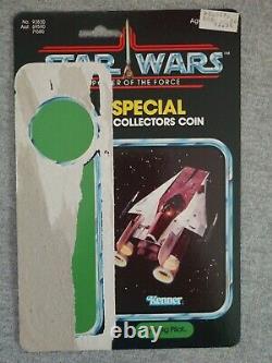 Vintage Kenner Star Wars A-Wing Pilot Complete with Coin and card Last 17 hg