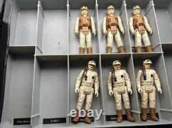Vintage Kenner Star Wars Action Figure Collector's Case with Figures. Clean Inside