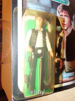 Vintage Kenner Star Wars Carded ROTJ 77 Back-A Han Solo Action Figure